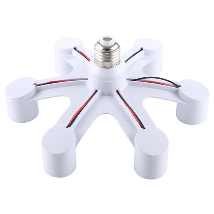 1 to 6 E27 Standard Lamp Holder Base Converter LED Light Bulbs Socket Adapter