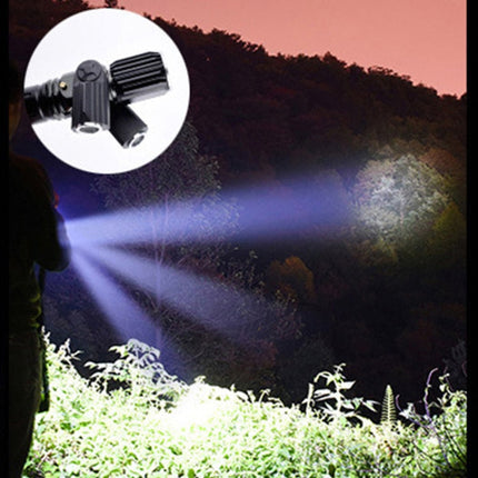 KS-738 USB Charging Waterproof T6+XPE Zoomable LED Flashlight with 4-Modes