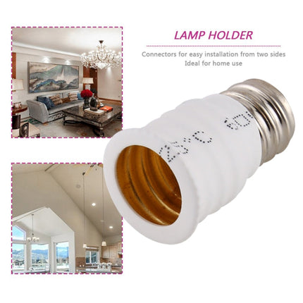 E12 to E14 Light Lamp Bulbs Adapter Converter, E12 to E14 (Black), E12 to E14 (White)
