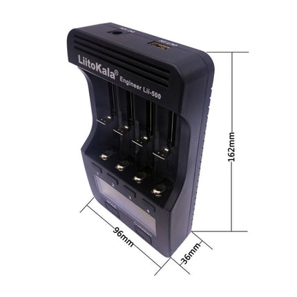 LiitoKala lii-500 Lithium Battery Charger for Li-ion IMR 18650, 26650, 16340, 14500, 10440, 18500, EU Plug