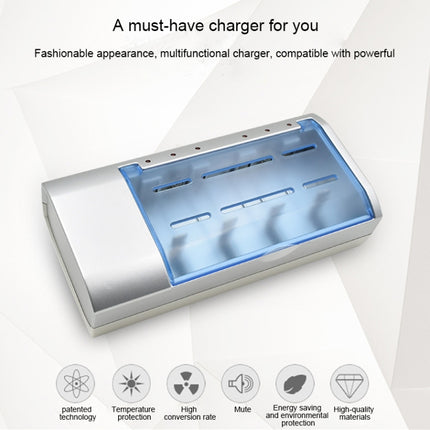 AC 100-240V 4 Slot Battery Charger for AA & AAA & C / D Size Battery, US Plug