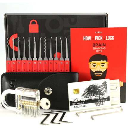 Lokko Lock Picking Kit - Lock Picks, Practice Lock, Spy Kit, Beginners Guide