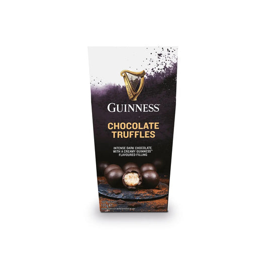 Guinness twist wrapped dark truffles in carton