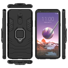 PC + TPU Shockproof Protective Case for LG Q Stylo 5, with Magnetic Ring Holder, For LG Q Stylo 5