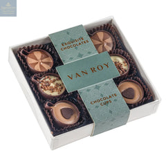Luxury chocolate cup selection in 9 choc grey base with cello lid
