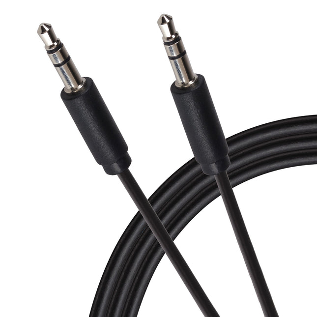 Maplin 3.5mm Aux Stereo 3-Pole Jack Plug to 3.5mm 3-Pole Jack Plug Cable - Black, 3m