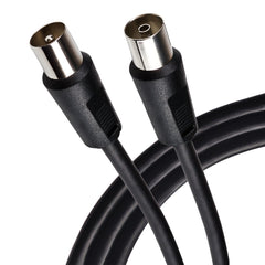 Maplin TV Aerial Extension Cable Coaxial RF Male to RF Female - Black