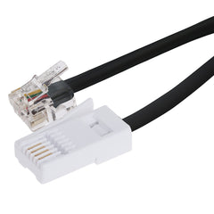 Maplin RJ11 Connector to BT Plug (BT- 431A) Telephone Modem Lead - Black, 3m