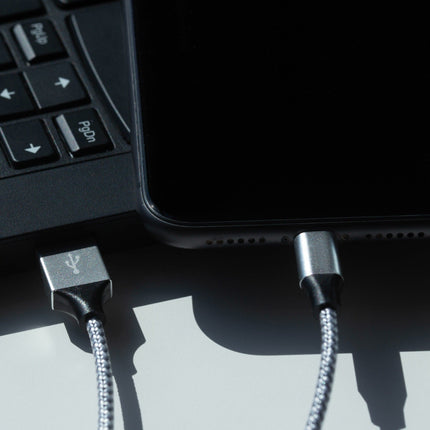Maplin Lightning Connector to USB-A Braided Cable - 1m