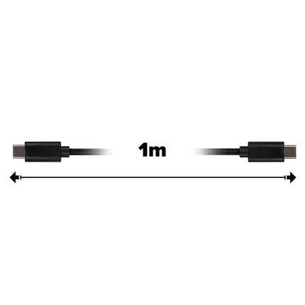 Maplin USB-C to USB-C 3.2 Gen2 100W 10Gbps Super Speed Cable - Black, 1m