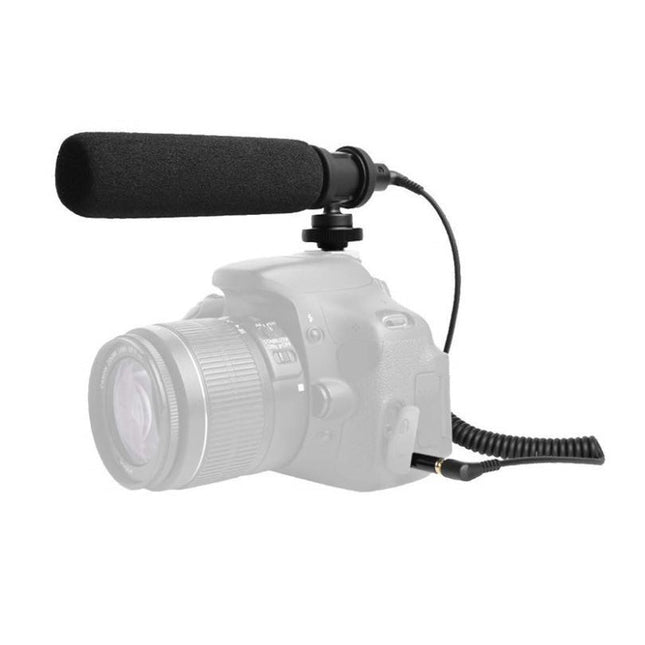 ProSound Shotgun Microphone Super Cardioid Electret Condenser 3.5mm Jack Cold Shoe Mount