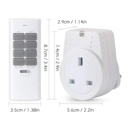 Maplin ORB RF Remote Controlled Mains Plug Sockets Set Version S2 - 3 Pack, White