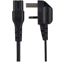 Maplin Power Lead IEC C7 Fig 8 2 Pin Plug to UK 3 Pin Plug - 0.5m, 3 Amp Fuse