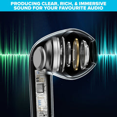 Maplin Wireless Bluetooth Classic Fit Earphones with USB-C Charging Case – White