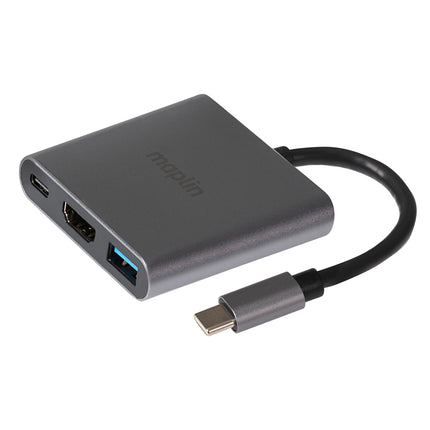 Maplin USB-C Multiport Hub to USB-A 3.1 Gen 1 / HDMI 4K@30Hz / USB-C 87W PD