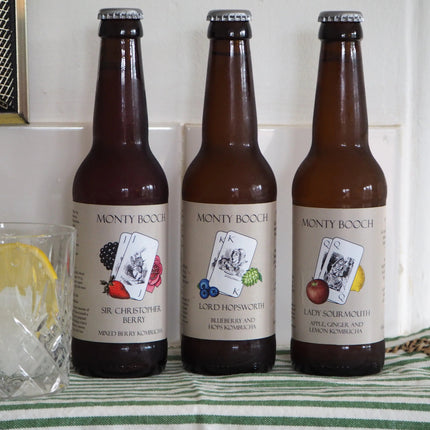 Mixed Case of Raw, Unfiltered Kombucha 330ml (12 or 24 Pack)