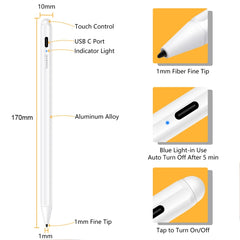 1.4-2.3mm Magnetic Design Superfine Nib Prevent Accidental Touch Handwritten Capacitive Screen Stylus Pen