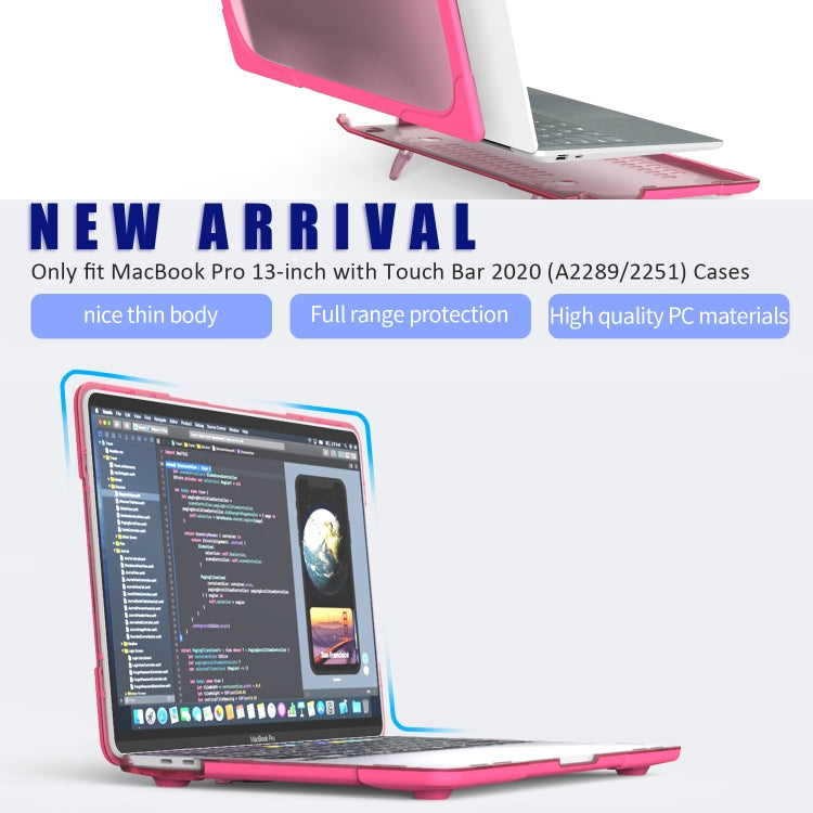 For MacBook Pro 13 inch 2022 & A2289 / A2251 / A2338 2020 PC + TPU Two Colors Laptop Protective Case