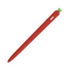 LOVE MEI For Apple Pencil 2 Carrot Shape Stylus Pen Silicone Protective Case Cover, For Apple Pencil 2