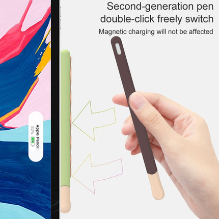 LOVE MEI For Apple Pencil 2 Stripe Design Stylus Pen Silicone Protective Case Cover, For Apple Pencil 2