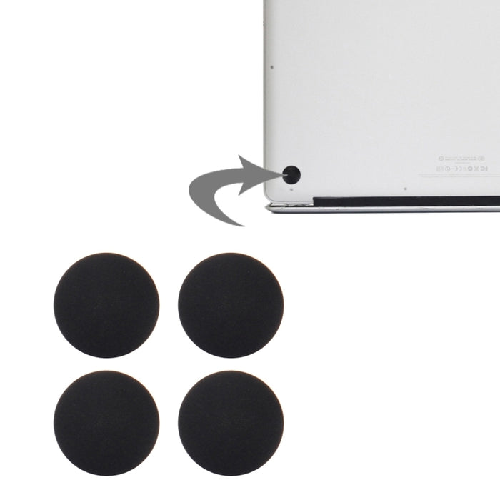 4 PCS for Macbook Pro Retina 13.3 inch15.4 inch (2012-Early 2015) A1398A1425A1502 Bottom Case Rubber Mats(Black)