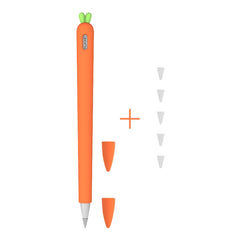 Cute Carrot Liquid Silicone Protective Cover with Pen Cap & Nib Cover for Huawei M-Pencil