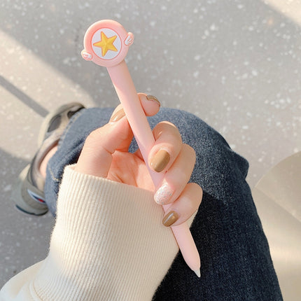 Cute Cartoon Silicone Protective Cover for Apple Pencil 1(Five-pointed Star Pink), For Apple Pencil 1