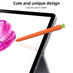 Cute Carrot Liquid Silicone Protective Cover for Samsung Galaxy Tab S6 Lite, For Samsung Galaxy Tab S6 Lite