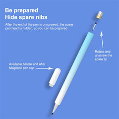 Universal Nano Disc Nib Capacitive Stylus Pen with Magnetic Cap & Spare Nib