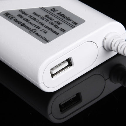 45W 14.85V 3.05A 5 Pin T Style MagSafe 2 Car Charger with 1 USB Port for Apple Macbook A1466 / A1436 / A1465 / A1435 / MD224 / MD231 / MD761 / MD711, Length: 1.7m, 45W 14.85V 3.05A
