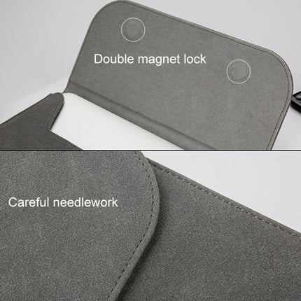 2 in 1 Horizontal Matte Leather Laptop Inner Bag + Power Bag for MacBook 12 inch A1534 (2015 - 2017), MacBook 12 inch A1534 (2015 - 2017)