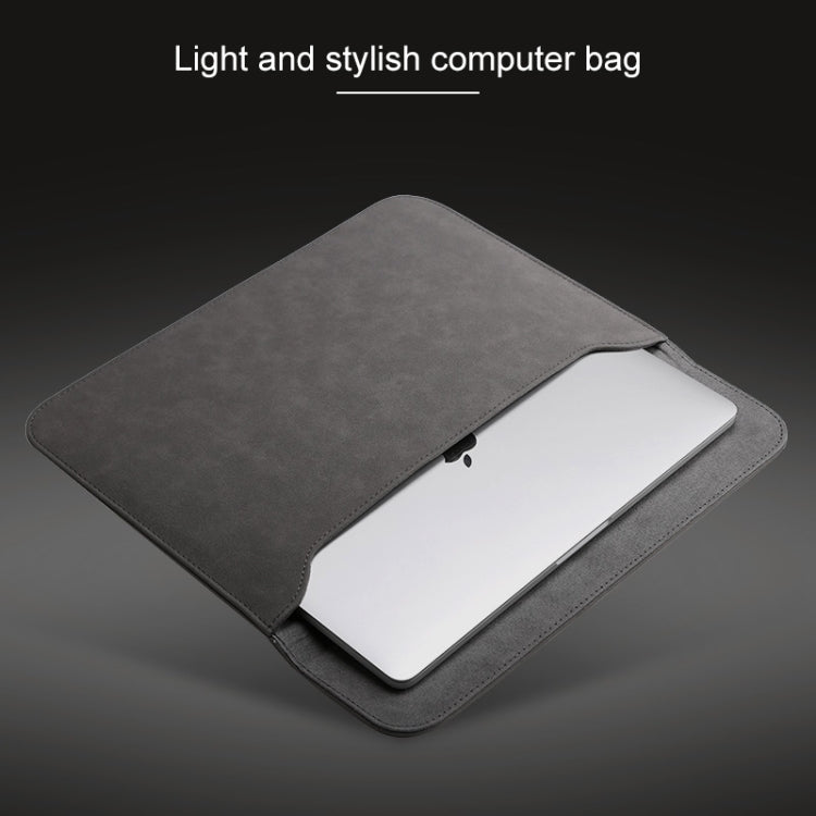 2 in 1 Horizontal Matte Leather Laptop Inner Bag + Power Bag for MacBook 12 inch A1534 (2015 - 2017), MacBook 12 inch A1534 (2015 - 2017)