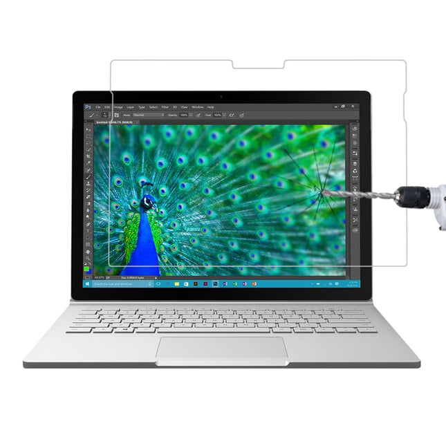 0.4mm 9H Surface Hardness Full Screen Tempered Glass Film for Microsoft Surface Book 13.5 inch