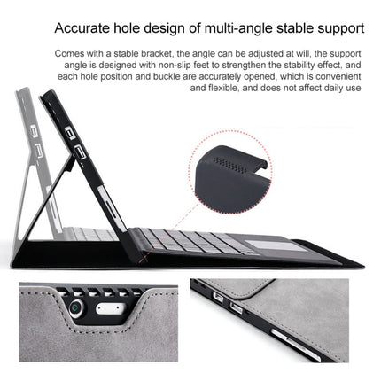 For Microsoft Surface Pro 7 / 7+ South African Sheepskin Magnetic Horizontal Flip Leather Case + Power Supply Bag with Pen Slot & Holder, Case + Power Supply Bag