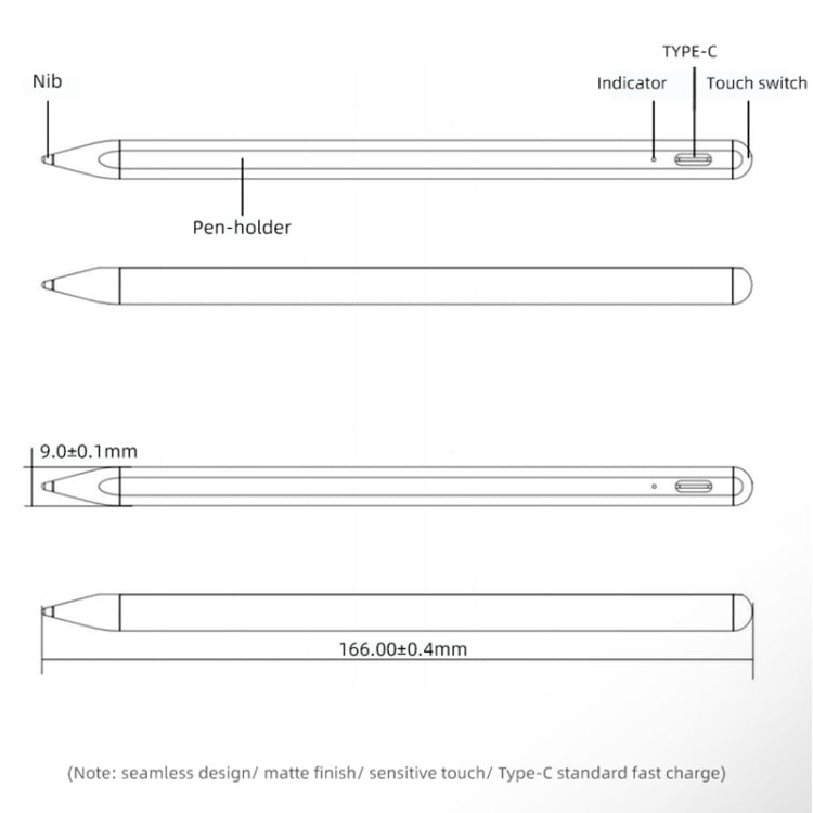 ROCK B02 For iPad Tablet PC Anti-mistouch Active Capacitive Pen Stylus Pen