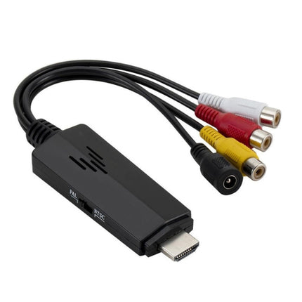 HD Video to 3RCA AV CVBS Converter Adapter, HD Video to 3RCA