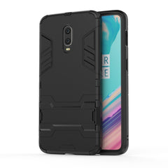 Shockproof PC + TPU  Case for OnePlus 6T, with Holder, For OnePlus 6T