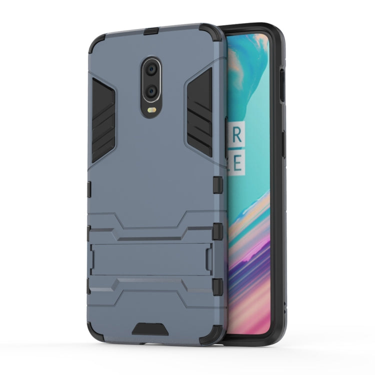 Shockproof PC + TPU  Case for OnePlus 6T, with Holder, For OnePlus 6T