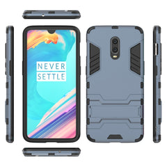 Shockproof PC + TPU  Case for OnePlus 6T, with Holder, For OnePlus 6T