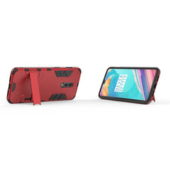 Shockproof PC + TPU  Case for OnePlus 6T, with Holder, For OnePlus 6T