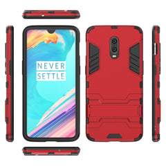 Shockproof PC + TPU  Case for OnePlus 6T, with Holder, For OnePlus 6T
