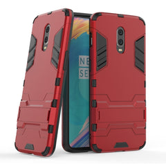 Shockproof PC + TPU  Case for OnePlus 6T, with Holder, For OnePlus 6T