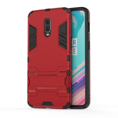 Shockproof PC + TPU  Case for OnePlus 6T, with Holder, For OnePlus 6T