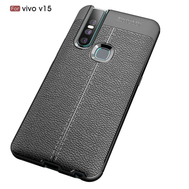 Litchi Texture TPU Shockproof Case for Vivo V15
