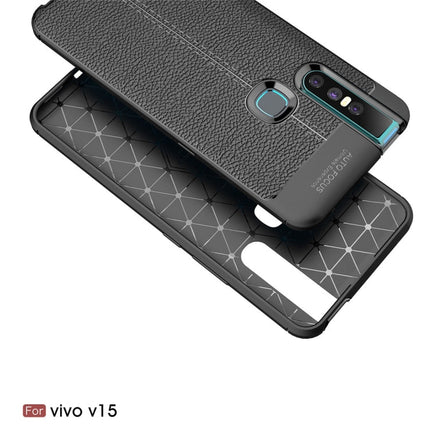 Litchi Texture TPU Shockproof Case for Vivo V15
