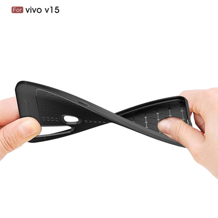 Litchi Texture TPU Shockproof Case for Vivo V15