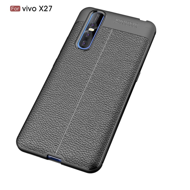 Litchi Texture TPU Shockproof Case for Vivo X27