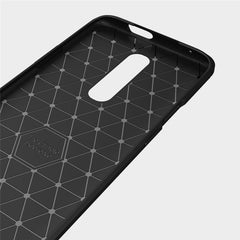 Brushed Texture Carbon Fiber Shockproof TPU Case for OnePlus 7, For OnePlus 7