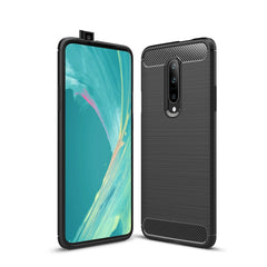 Brushed Texture Carbon Fiber Shockproof TPU Case for OnePlus 7, For OnePlus 7