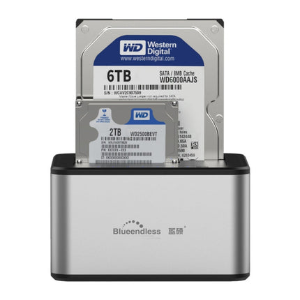 Blueendless 2.5 / 3.5 inch SATA USB 3.0 2 Bay Offline Copy Hard Drive Dock